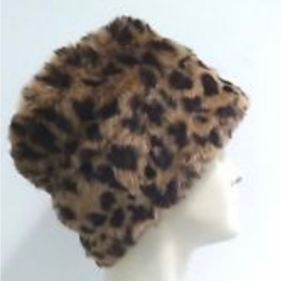 Nine West Leopard Faux Fur Bucket Hat-NWT - Picture 6 of 7